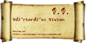 Várterész Vivien névjegykártya